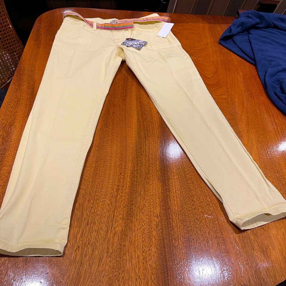yellow Bebop pants size 9 new tags on